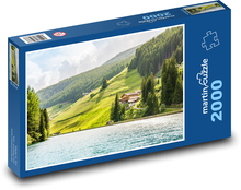 Jezioro - góry Puzzle 2000 elementów - 90x60 cm