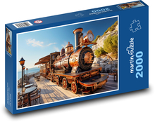 Dampfzug am Meer Puzzle 2000 Teile - 90 x 60 cm