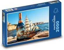 Fľaša - plachetnica Puzzle 2000 dielikov - 90 x 60 cm