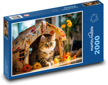 Mačka - dom Puzzle 2000 dielikov - 90 x 60 cm