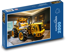 Posteľ - žlté auto Puzzle 2000 dielikov - 90 x 60 cm