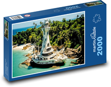 Lighthouse - boat, sea Puzzle 2000 pieces - 90 x 60 cm