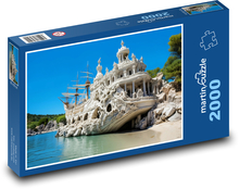 Dom - łódź, skała Puzzle 2000 elementów - 90x60 cm