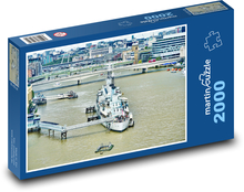Londyn - okręt wojenny Puzzle 2000 elementów - 90x60 cm