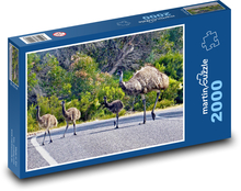 Emu ostrich with cubs Puzzle 2000 pieces - 90 x 60 cm