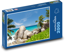 Seychely - pláž Puzzle 2000 dílků - 90 x 60 cm