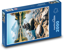 Jezero - kameny Puzzle 2000 dílků - 90 x 60 cm