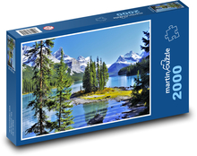 Jezero - stromy Puzzle 2000 dílků - 90 x 60 cm