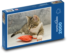 Mačka - srdce, láska Puzzle 2000 dielikov - 90 x 60 cm
