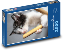 Kočka - kotě Puzzle 2000 dílků - 90 x 60 cm