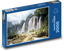Wald - Wasserfall Puzzle 2000 Teile - 90 x 60 cm