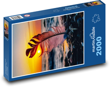 Feather - evening, beach Puzzle 2000 pieces - 90 x 60 cm