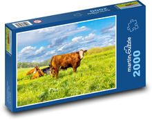 Hovädzí dobytok - krava Puzzle 2000 dielikov - 90 x 60 cm