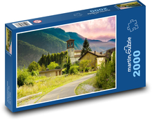 Kostol - príroda Puzzle 2000 dielikov - 90 x 60 cm