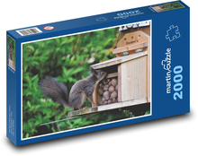 Eichhörnchen - Walnuss Puzzle 2000 Teile - 90 x 60 cm