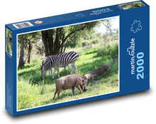 Zvieratá - Safari Puzzle 2000 dielikov - 90 x 60 cm