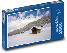 Schnee - Holzschuppen Puzzle 2000 Teile - 90 x 60 cm