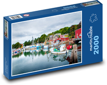 Statki - port Puzzle 2000 elementów - 90x60 cm