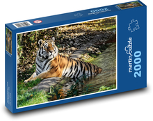 Tiger vo vode Puzzle 2000 dielikov - 90 x 60 cm