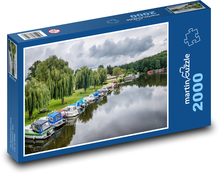 Lode - prístav Puzzle 2000 dielikov - 90 x 60 cm