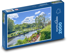 Blumen - Park Puzzle 2000 Teile - 90 x 60 cm