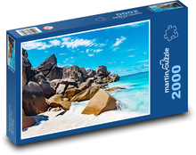 Seychely - Čedičové kameny Puzzle 2000 dílků - 90 x 60 cm