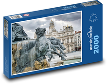 Place des terreaux - fontána Puzzle 2000 dielikov - 90 x 60 cm