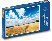 Żniwa - pole, kombajn Puzzle 2000 elementów - 90x60 cm