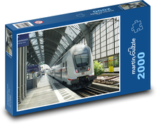 Dworzec kolejowy - pociąg Puzzle 2000 elementów - 90x60 cm