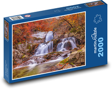 Waterfall in the Autumn Landscape Puzzle 2000 pieces - 90 x 60 cm