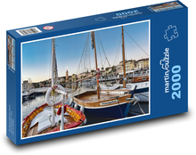 Lode s vianočnými svetlami Puzzle 2000 dielikov - 90 x 60 cm