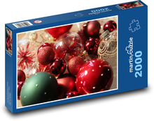 Vianočné gule Puzzle 2000 dielikov - 90 x 60 cm
