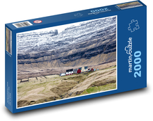 Domy na Faerských ostrovech Puzzle 2000 - 90x60 cm