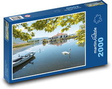 Osamelá labuť na jazere Puzzle 2000 dielikov - 90 x 60 cm
