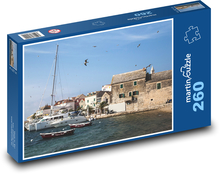 Chorvatsko - přístav, lodě Puzzle 260 dílků - 41 x 28,7 cm