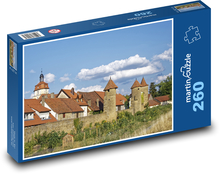 Německo - Bavorsko, domy Puzzle 260 dílků - 41 x 28,7 cm