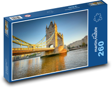 Most - turystyka, rzeka Puzzle 260 elementów - 41x28,7 cm