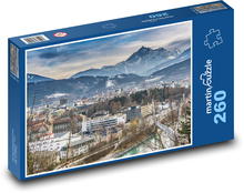 Innsbruck - hory Alpy Puzzle 260 dílků - 41 x 28,7 cm