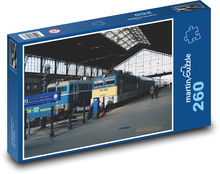 Vlak - železniční stanice, depo Puzzle 260 dílků - 41 x 28,7 cm