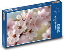 Cherry blossoms - tree, spring in the garden Puzzle 260 pieces - 41 x 28.7 cm
