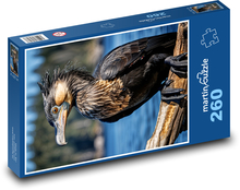 Pták kormorán na řece Puzzle 260 dílků - 41 x 28,7 cm