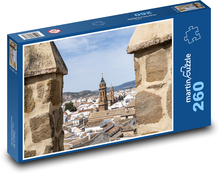 Věž kostela ve městě Puzzle 260 dílků - 41 x 28,7 cm