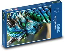 Bunt bemalter Drache Puzzle 260 Teile - 41 x28,7 cm