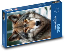 Wolf - Hundestier Puzzle 260 Teile - 41 x28,7 cm