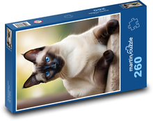 Kot syjamski - zwierzę domowe, zwierzę Puzzle 260 elementów - 41x28,7 cm