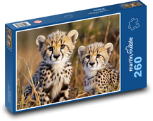 Kurčatá gepardov Puzzle 260 dielikov - 41 x 28,7 cm 