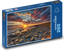 Sonnenuntergang vor der Küste Puzzle 260 Teile - 41 x28,7 cm