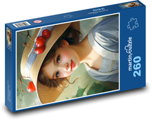 Porträt eines Kindes mit Hut Puzzle 260 Teile - 41 x28,7 cm
