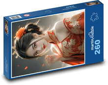 Chińska kobieta w stroju ludowym Puzzle 260 elementów - 41x28,7 cm