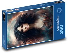 Portrait of a woman in space Puzzle 260 pieces - 41 x 28.7 cm 